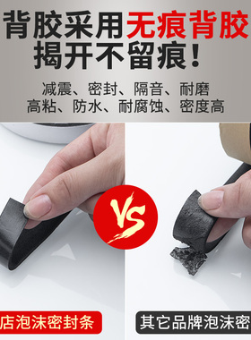 门窗门缝密封条隔音门贴窗户挡风神器房门缝隙门框自粘胶条海绵条