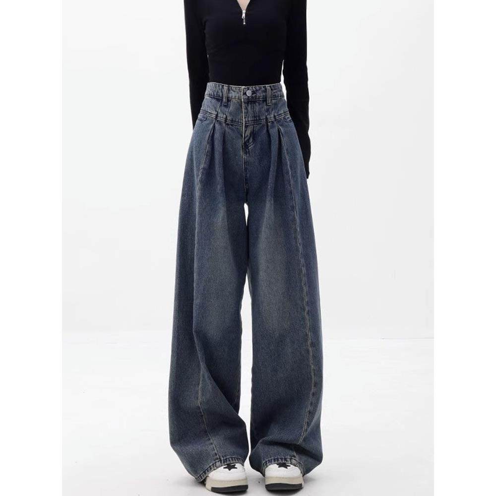 胖mm大码牛仔裤女高季设计感腰宽RYS松显夏瘦直裤梨形身筒材阔腿,淘宝优惠券,粉丝福利购,淘宝优惠卷