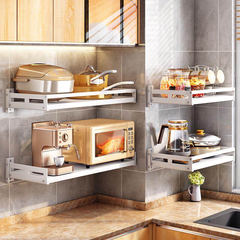 71TX厨房微波炉置物架壁挂免打孔家用多功能墙上挂件调料支架烤箱,淘宝优惠券,粉丝福利购,淘宝优惠卷