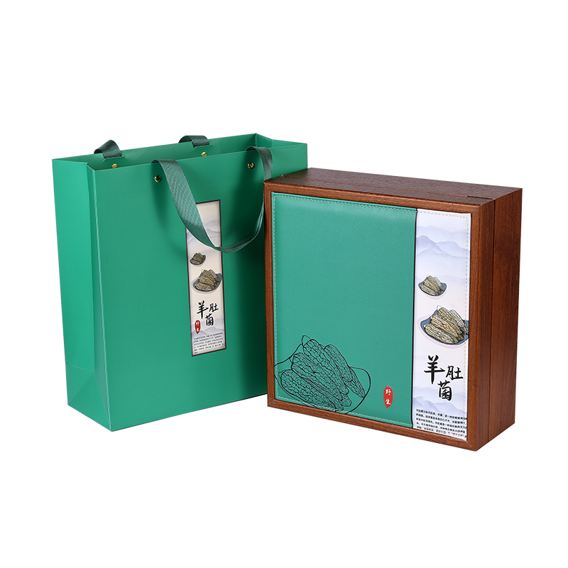 新款高档手绘羊肚菌礼盒包装盒空盒100-250克干货礼品盒皮盒木盒,淘宝优惠券,粉丝福利购,淘宝优惠卷