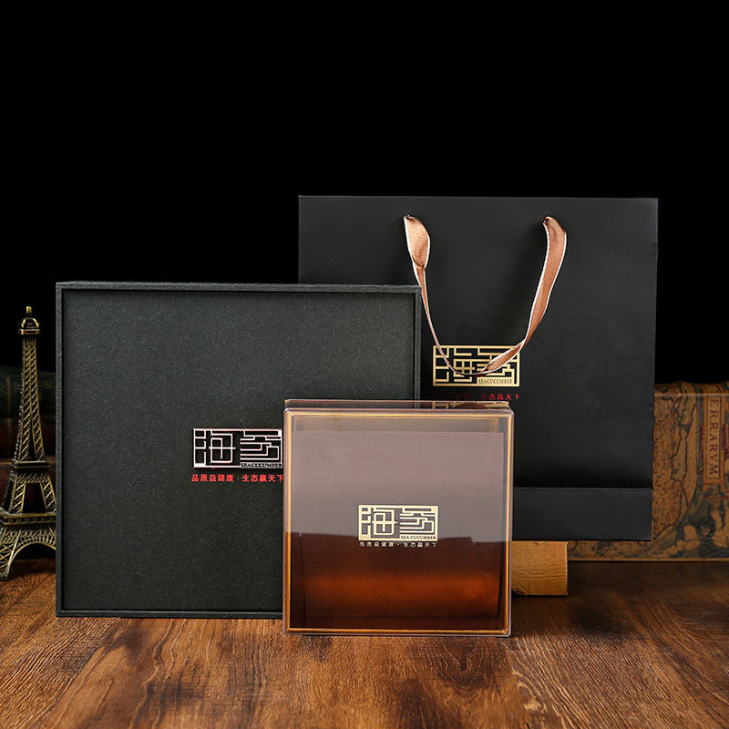 高档海参外包装盒黑色包装礼盒通用海参干货盒一斤装半斤装,淘宝优惠券,粉丝福利购,淘宝优惠卷