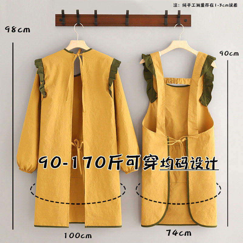 【下单立减20】家用厨房新款围裙成人防泼水做饭长袖罩衣韩版防污,淘宝优惠券,粉丝福利购,淘宝优惠卷