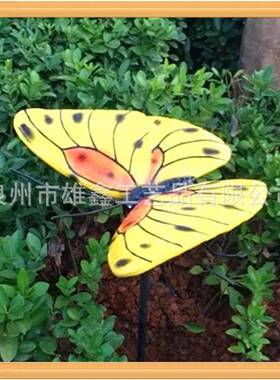 园林景观雕塑摆件景区玻璃钢仿真蝴蝶树脂彩绘昆虫创意中庭挂饰