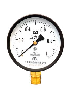 压力表Y100水管道消防不锈钢缓冲管旋塞阀0-1.6mpa球阀2.5MPA包邮