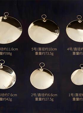 凹镜铜镜悬挂门框阳台铺面门头挂件黄铜凸面镜家用三才凸镜八卦镜