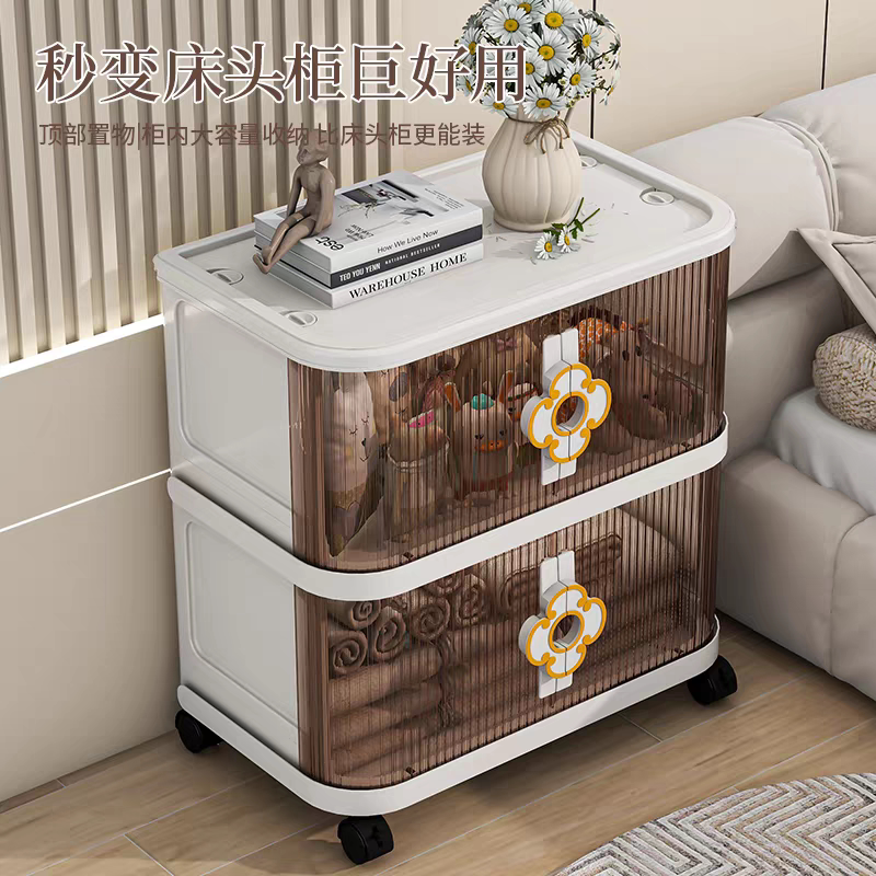 Large capacity clothes thick quilt storage cabinet wheeled wardrobe