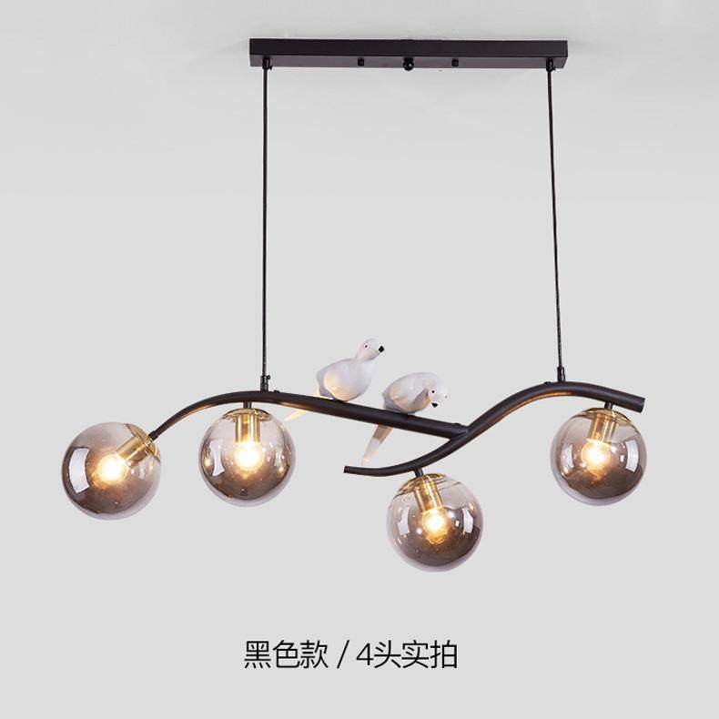 北欧创意小鸟餐吊灯四头圆球玻璃饭厅灯吧台阳台趣味家用吊灯古镇,淘宝优惠券,粉丝福利购,淘宝优惠卷