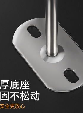 不锈钢阳台固定式吊座悬吊式天花板晾衣杆吊通顶装侧装法兰衣通杆