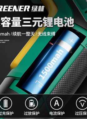 绿林电动螺丝枪电动螺丝刀小型多功能充电式家用锂电钻套装电起子