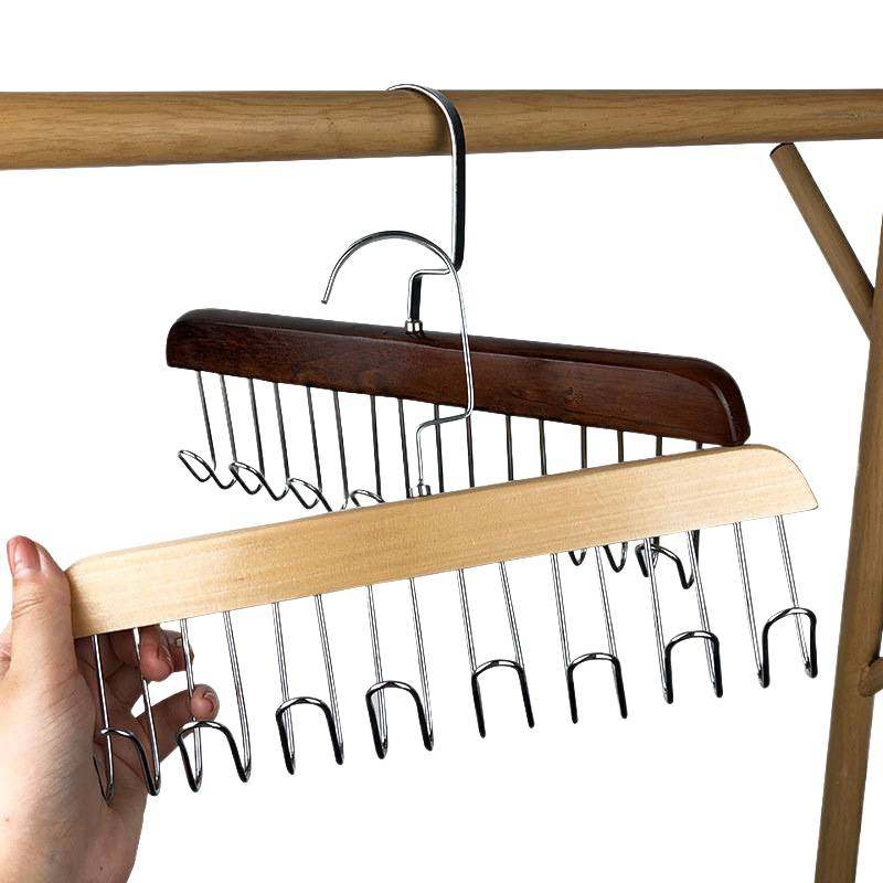 实木衣架内衣背心木质收纳架领带挂多功能挂钩服装店晾衣架,淘宝优惠券,粉丝福利购,淘宝优惠卷