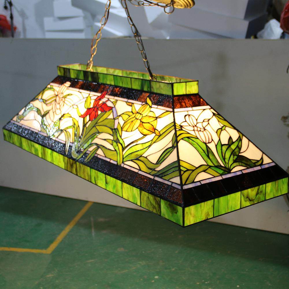 汇璟蒂凡尼 复古灯饰酒店 台球灯咖啡厅创意手工玻璃花朵摇篮吊灯,淘宝优惠券,粉丝福利购,淘宝优惠卷