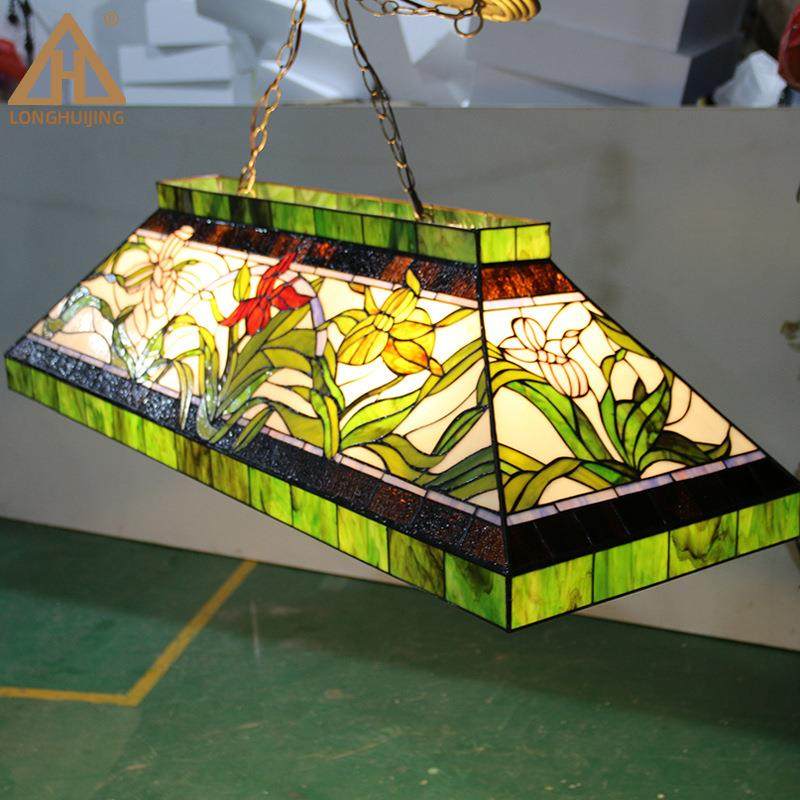 汇璟蒂凡尼 复古灯饰酒店 台球灯咖啡厅创意手工玻璃花朵摇篮吊灯,淘宝优惠券,粉丝福利购,淘宝优惠卷