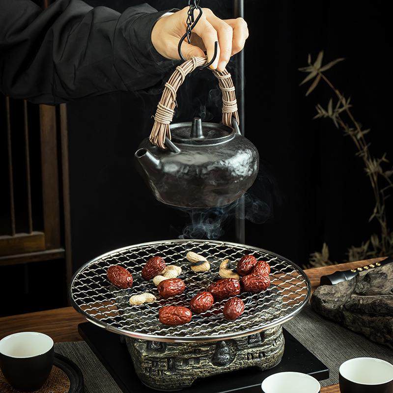 围炉煮茶家用遥控电陶炉煮水煮茶炉小型室内复古居家简约煮茶套装,淘宝优惠券,粉丝福利购,淘宝优惠卷