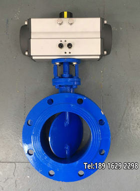 气动通风蝶阀DN300法兰烟道环保除尘高温排烟阀热风阀D641W-6C