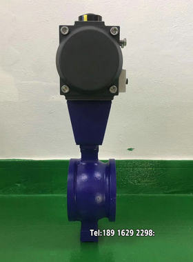 气动V型切断阀DN150对夹铸钢耐磨蒸汽导热油天然气开关球阀阀门65