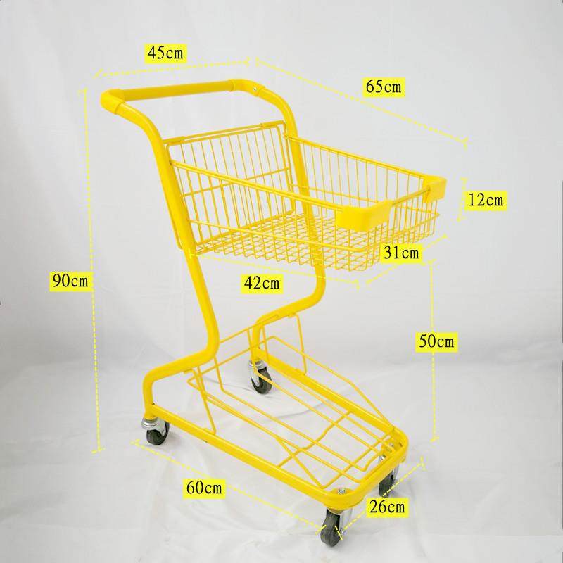 超市购物车 蔬果店手推车 KTV酒水推车小型粉色双层超市购物车,淘宝优惠券,粉丝福利购,淘宝优惠卷