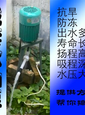 新款节能软轴螺杆自吸深井泵三脚架高扬程防冻家用水泵软轴泵配件
