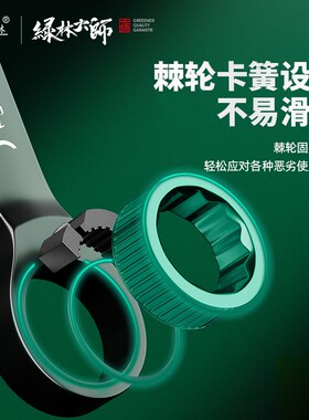 绿林大师棘轮扳手快速小梅花自动双向开口省力工业级套装两用扳手