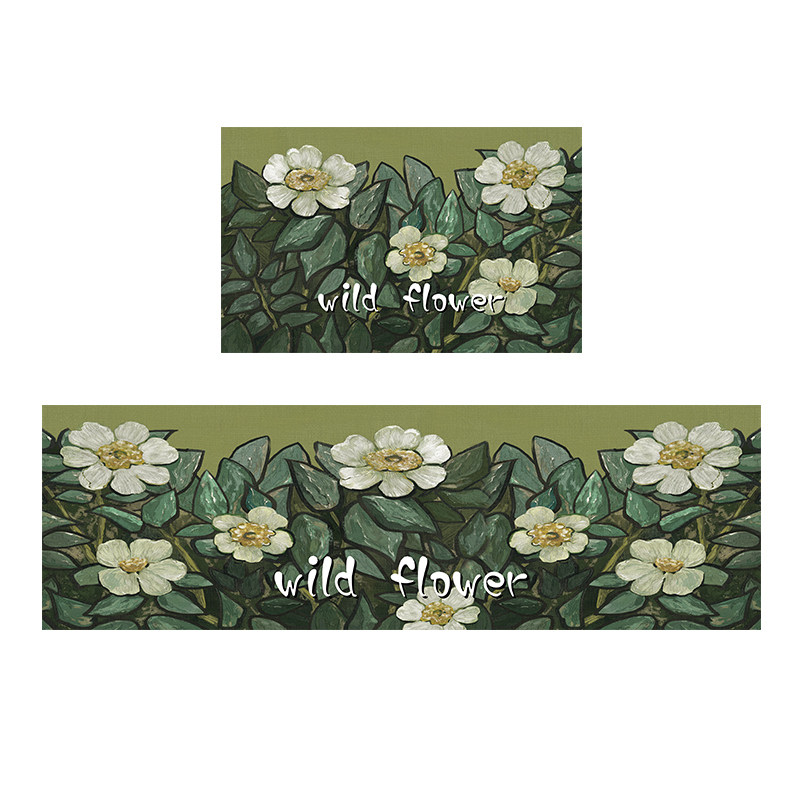 Kitchen floor mats are oil-proof, non-slip and waterproof, household carpets, entry door mats, no-wash, wipeable and stain-resistant pvc mats