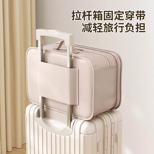 旅行分层收纳袋多功能可折叠衣服收纳包酒店放鞋子内衣裤收纳挂袋 - 图1