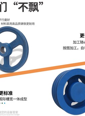 皮带轮C型三槽电机柴油机空压机多槽A型B型三角带轮大皮带盘大全