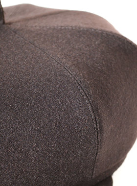 秋冬毛呢八角帽男士老人帽