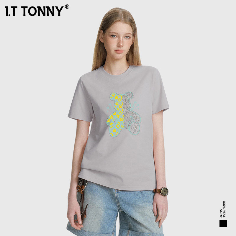 潮牌I.T TONNY新款基础短袖T恤男女款体恤衫休闲简约舒适上衣TYK