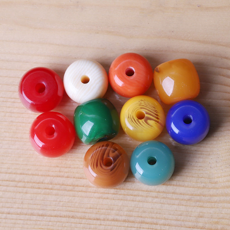 手工树脂仿蜜蜡桶珠仿血珀仿象牙隔片仿青金石配珠,淘宝优惠券,粉丝福利购,淘宝优惠卷