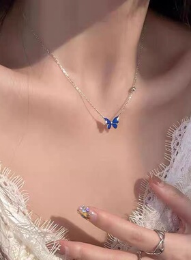 新款甜美渐变色小清新项链女｜