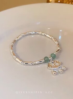 新中式古风竹节平安锁小清新女生