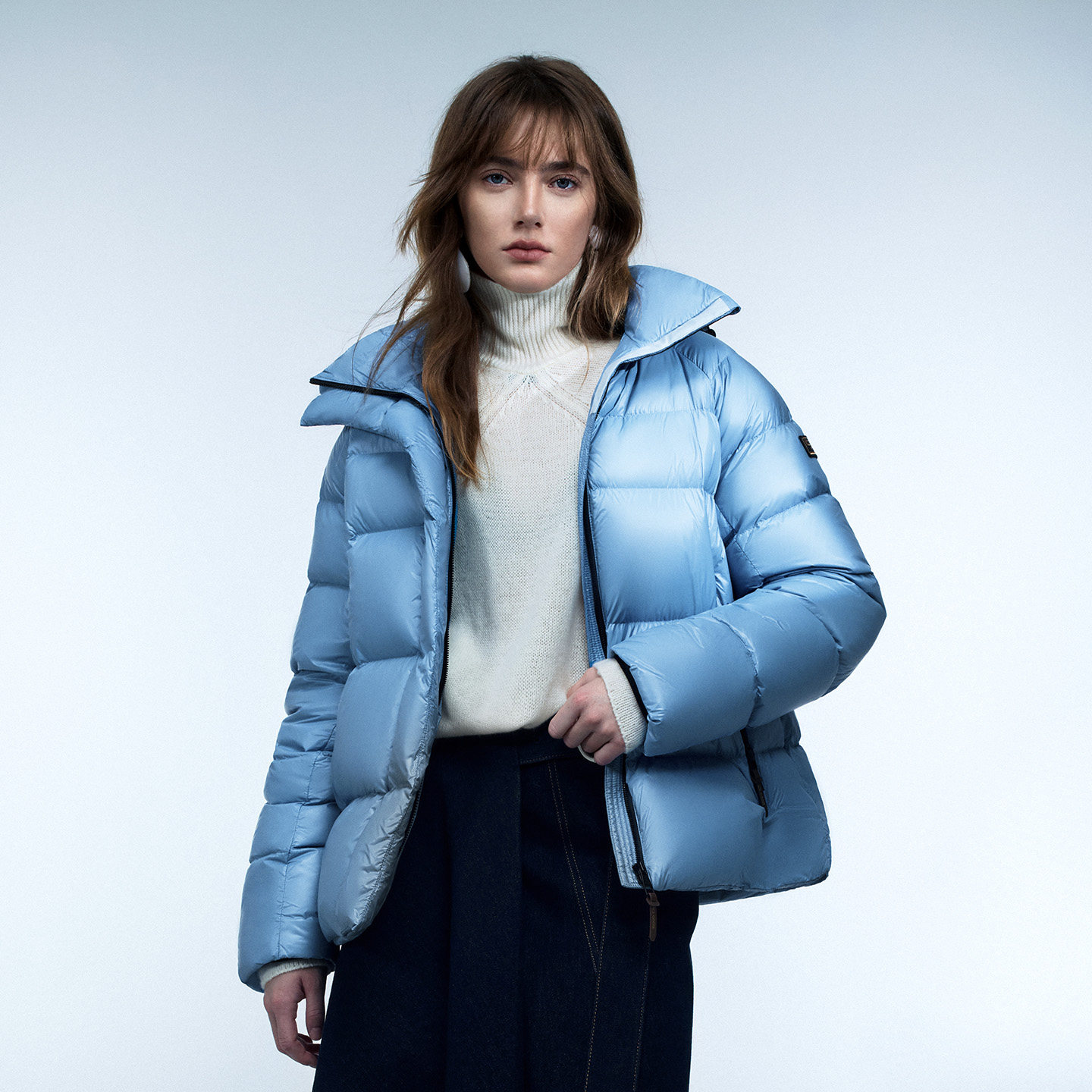 喜马拉雅冰雪鹅S62修身鹅绒服冬季新款羽绒服时尚修身保暖外套女 尚外实拍商品图