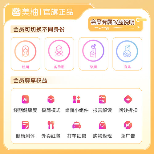 【到期续订季卡】美柚会员3个月 经期预测健康度分析 - 图1
