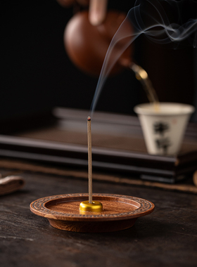 实木适合大小线香回纹香盘香薰炉