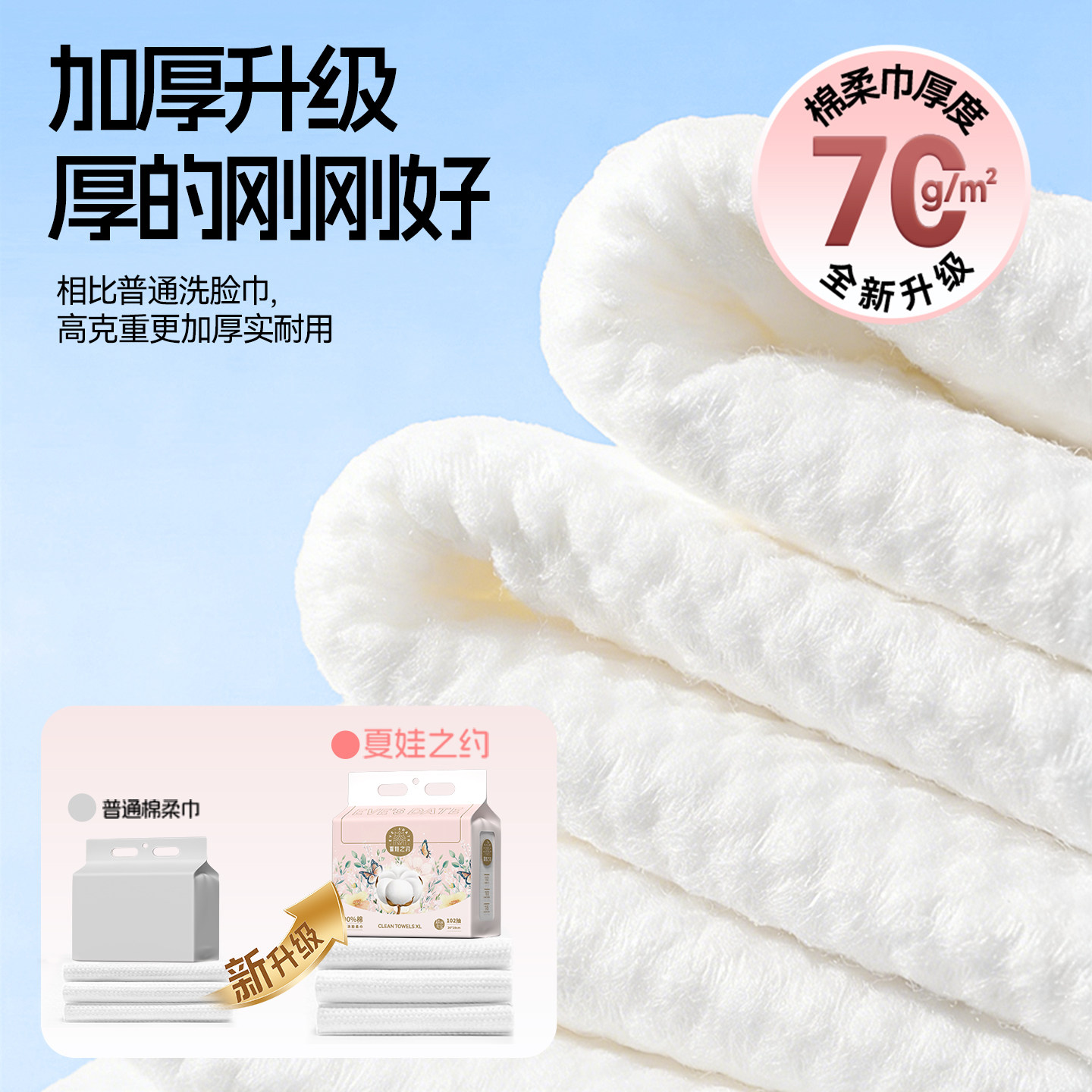 夏娃之约1.0.0%全棉柔巾母婴一次性洗脸巾