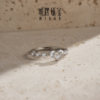 Famous star heart matching silver ring