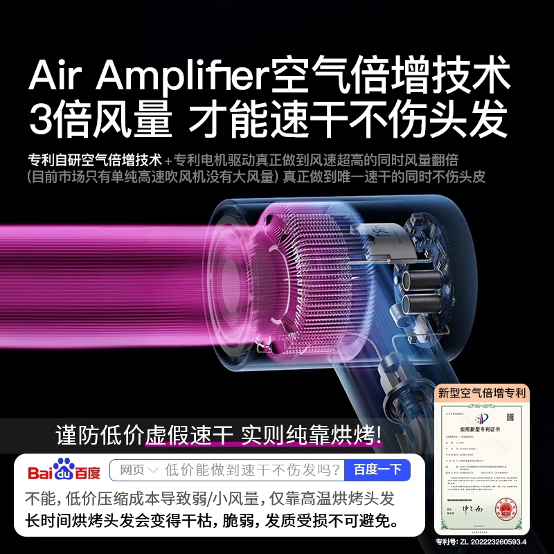 徕恩丝高速吹风机家用负离子护发电吹风筒宿舍学生超静音芬SELite