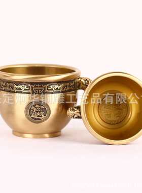 黄铜制作 象鼻缸 家用双耳象鼻缸 家居用品