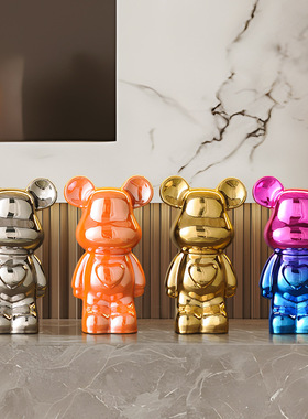 50CM暴力熊入门玄关摆件大号轻奢高档客厅电视柜服装店直播间装饰