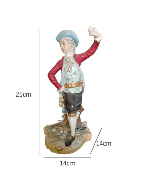 陶瓷摆件•跳舞男子•瓷偶 14×14×25厘米 居家美物 中古瓷器