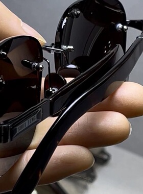 高档真水晶石无框护目太阳镜