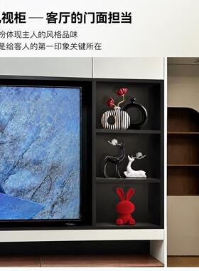 现OYR简代约陶带瓷装饰摆件家客厅酒柜展示柜灯创意装饰居品