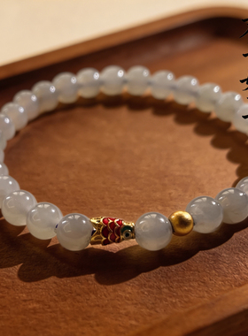 若禧珠宝白玉圆珠手串送女友