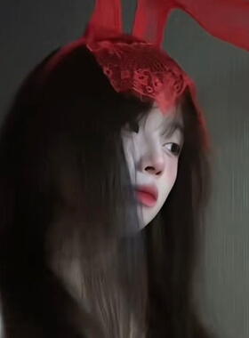 人类一败兔地~兔女郎cos蕾丝发箍