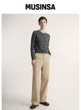 CHAMBROS WOMEN'S STANDARD 圆领开衫[炭灰色] M韩国官网直邮进口