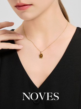 NOVES虎眼石项链美拉德系配饰