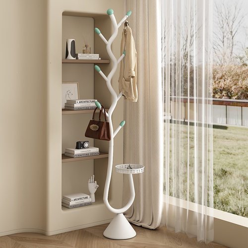 可移动客厅衣帽架家用单杆晾衣架卧室树枝挂包架法式岩板挂衣架 - 图2