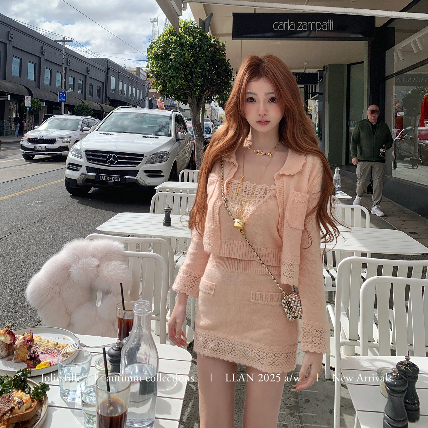 你的懒懒llan【奶醇味小白花】高定绣花针织三件套吊带+开衫+半裙,淘宝优惠券,粉丝福利购,淘宝优惠卷