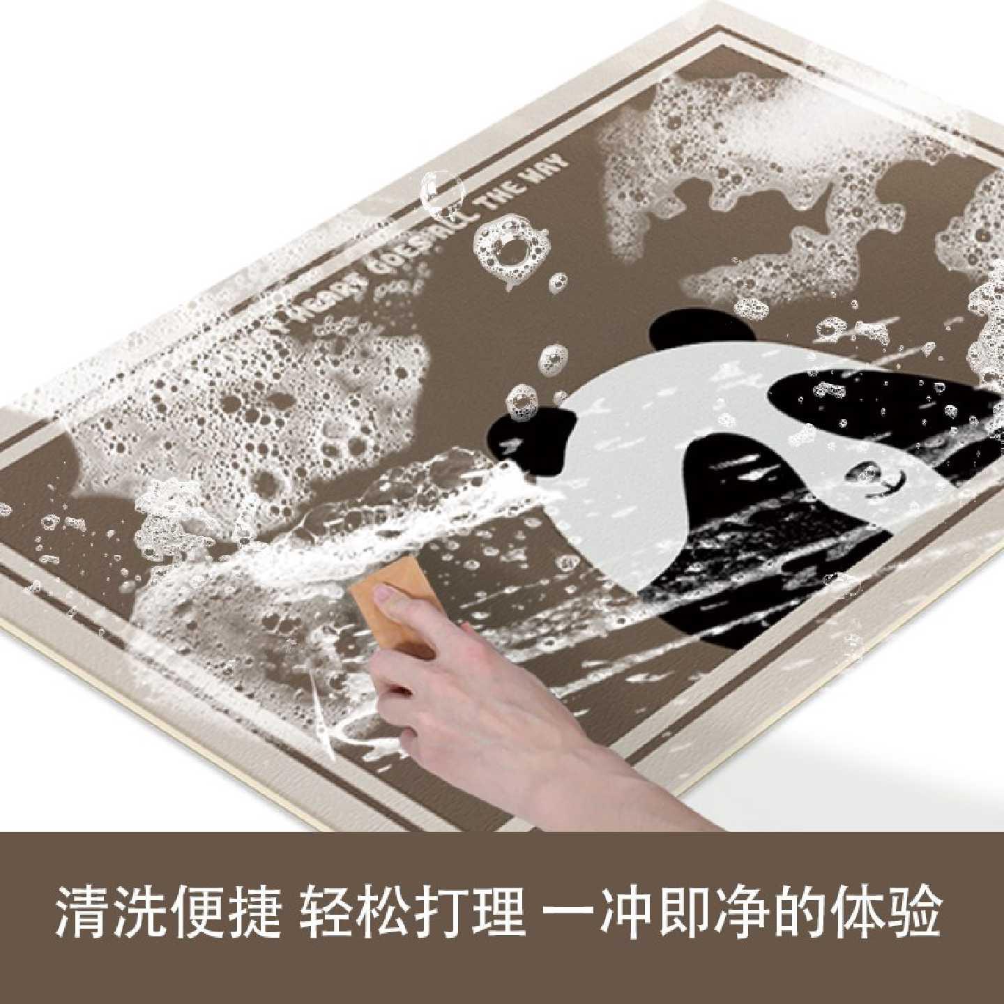 Kitchen-specific floor mats, wipeable and wash-free floor mats, household dirty-resistant carpets, non-slip, anti-oil, diatom mud, water-absorbent and cool
