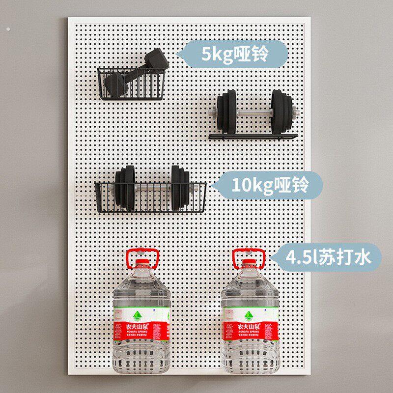No punching wall hanging hole board wall porous storage rack dormitory kitchen with frame hole board mesh