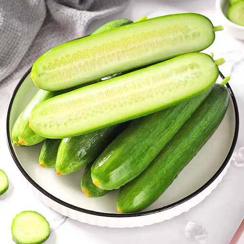 【香菇来了】新鲜水果黄瓜清新脆爽春季尝鲜生吃小黄瓜沙拉 - 图1